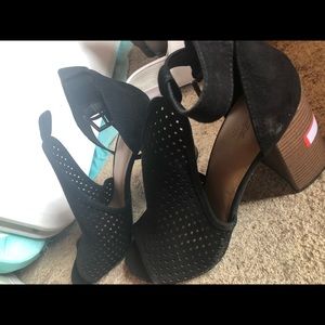 Like new black thick heels